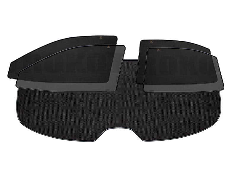  Каркасные автомобильные шторки - Toyota Corolla (9) (E120, E130)  (2000-2007) (правый руль) Полный комплект из 5 экранов PREMIUM