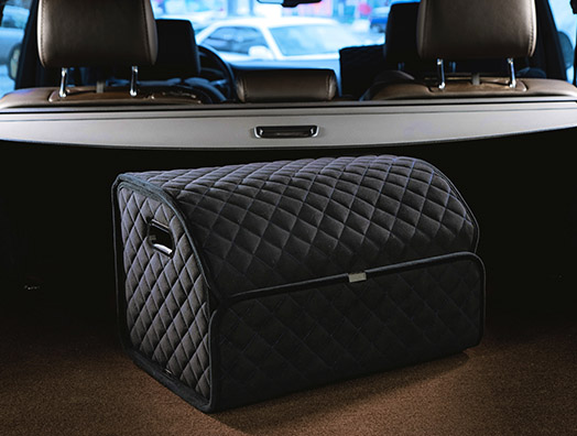  Органайзеры в багажник - Органайзер в багажник черного цвета с синей строчкой