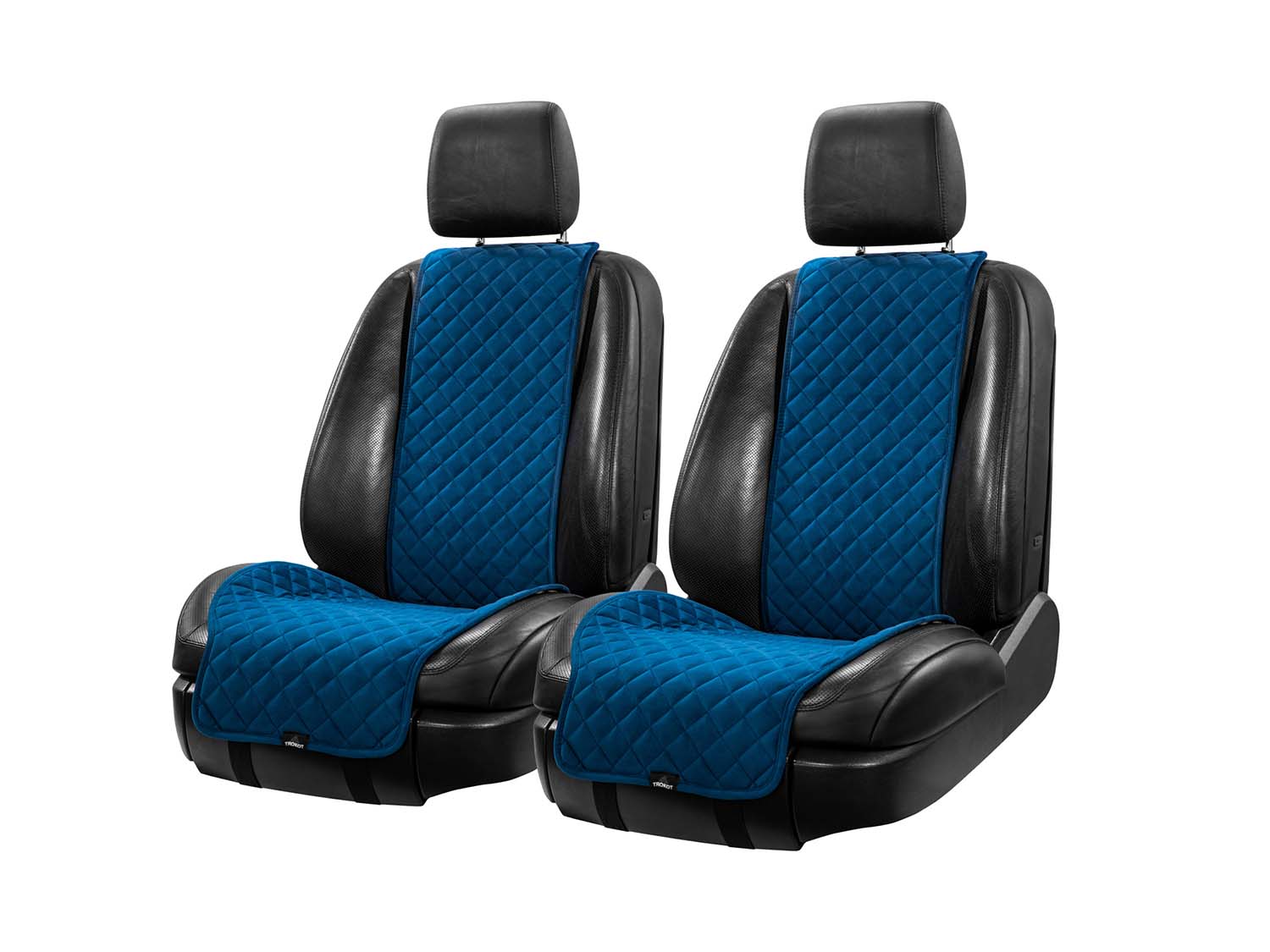 Широкие тёмно-синие накидки на передние сиденья